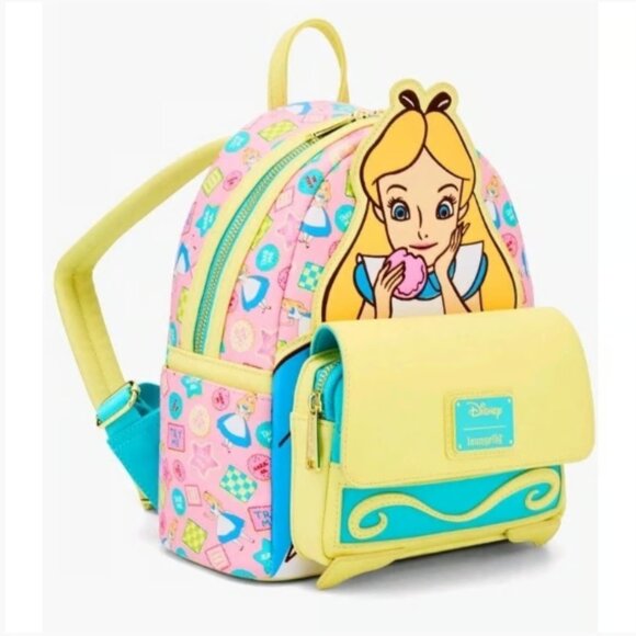 Loungefly Handbags - ✨ NWT! Loungefly Disney Alice in Wonderland “Eat Me Cookie” Mini Backpack